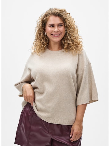 Pullover 'Cavista' di Zizzi in beige: frontale
