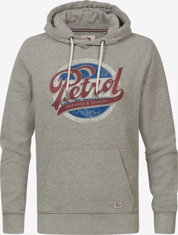 Sweat-shirt Petrol Industries en gris : devant