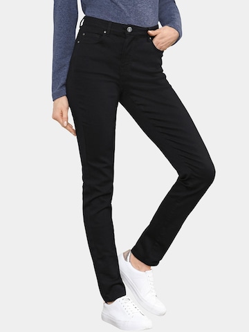 Goldner Skinny Jeans in Schwarz: predná strana