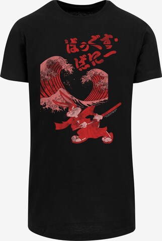 F4NT4STIC Shirt 'Bugs Bunny Shogun' in Black: front