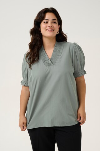KAFFE CURVE - Blusa 'Mai' em verde: frente