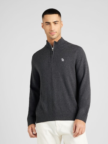 Abercrombie & Fitch Trui 'CHARCOAL MARL' in Grijs: voorkant