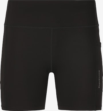 ENDURANCE Slimfit Lauftights 'Strong' in Schwarz: Vorderseite