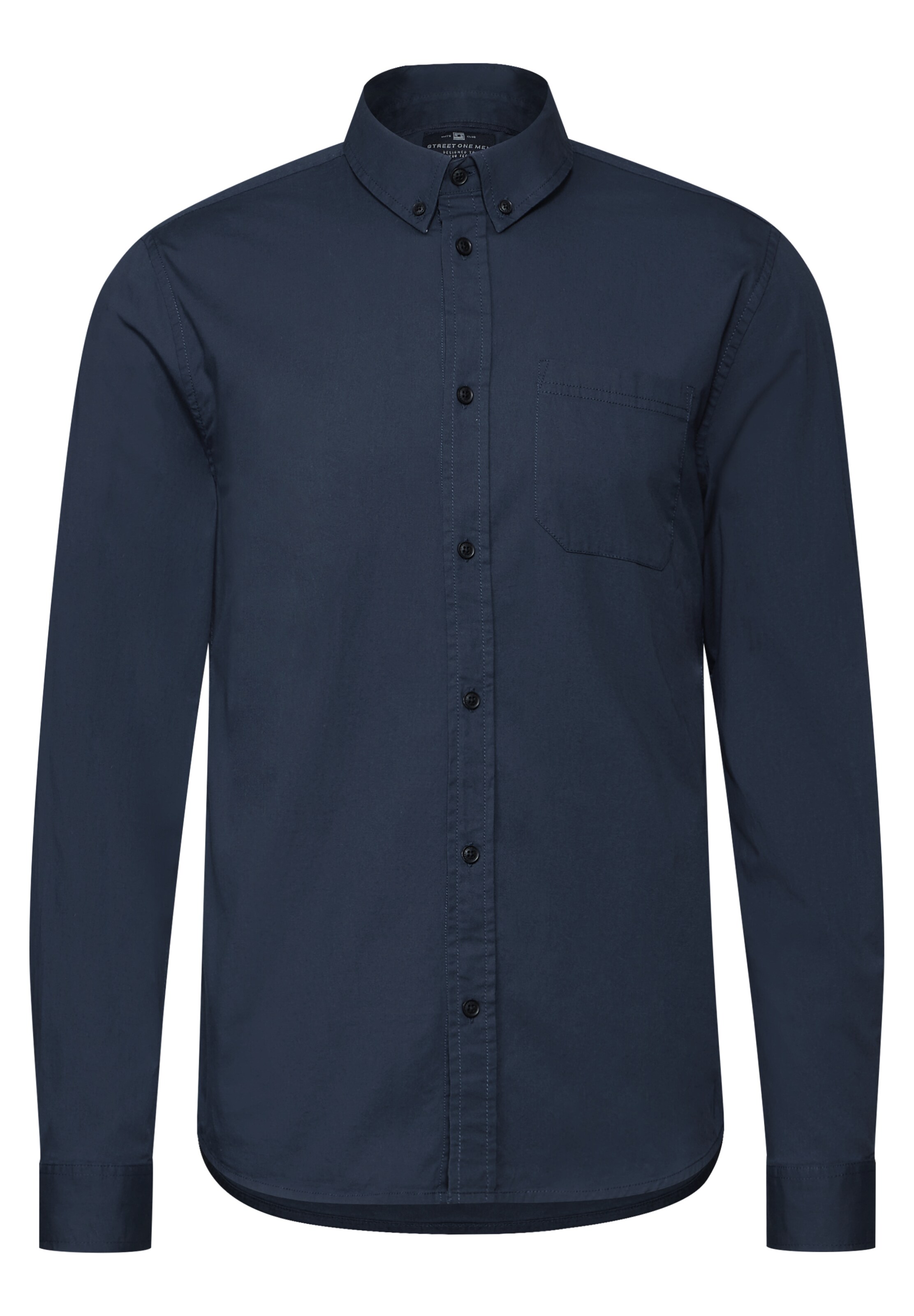 Street One MEN Regular fit Button Up Shirt in Blue: front