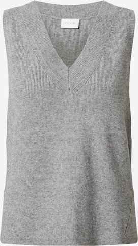 VILA Knitted Vest 'Ril' in Grey: front