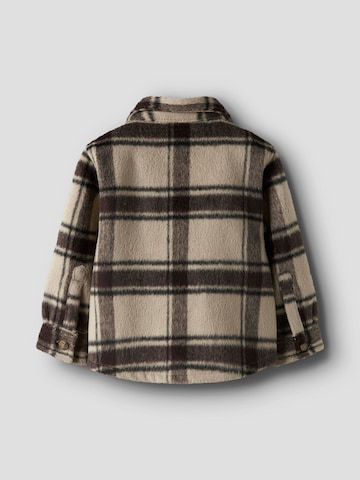 NAME IT Regular fit Button Up Shirt in Beige