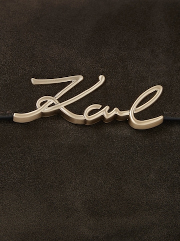 Karl Lagerfeld - Mala de ombro 'K/Signature' em castanho