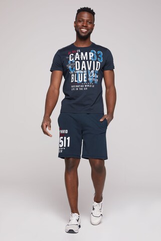CAMP DAVID T-Shirt in Blau