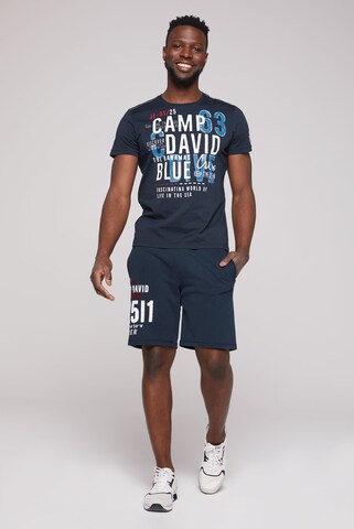 T-Shirt CAMP DAVID en bleu