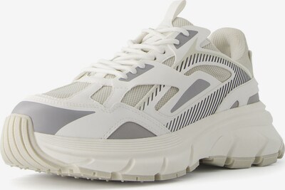 Sneaker bassa Bershka di colore grigio / grigio chiaro / bianco, Visualizzazione prodotti