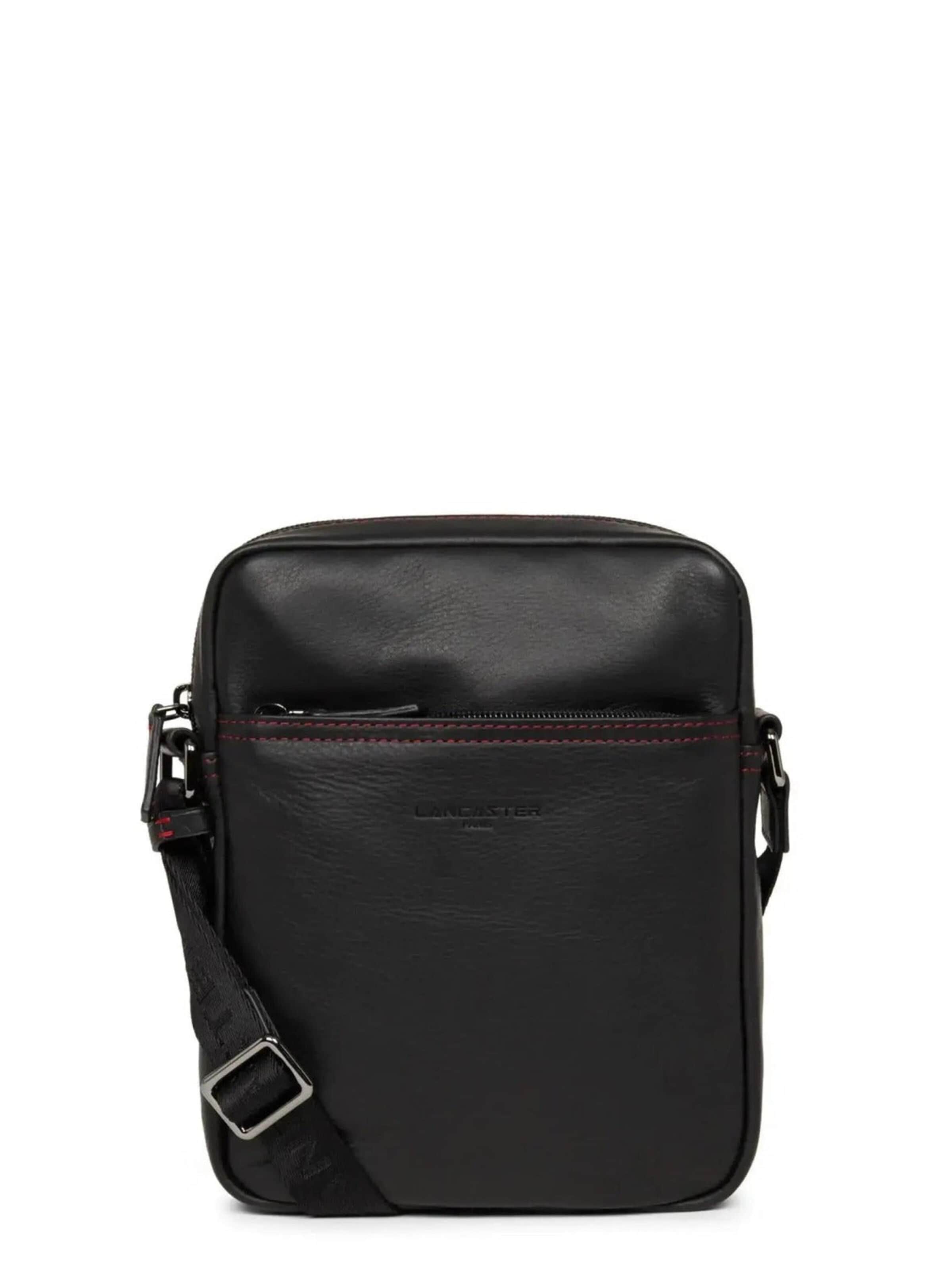 Borsa messenger 'Soft Vintage' di LANCASTER Paris in nero: frontale