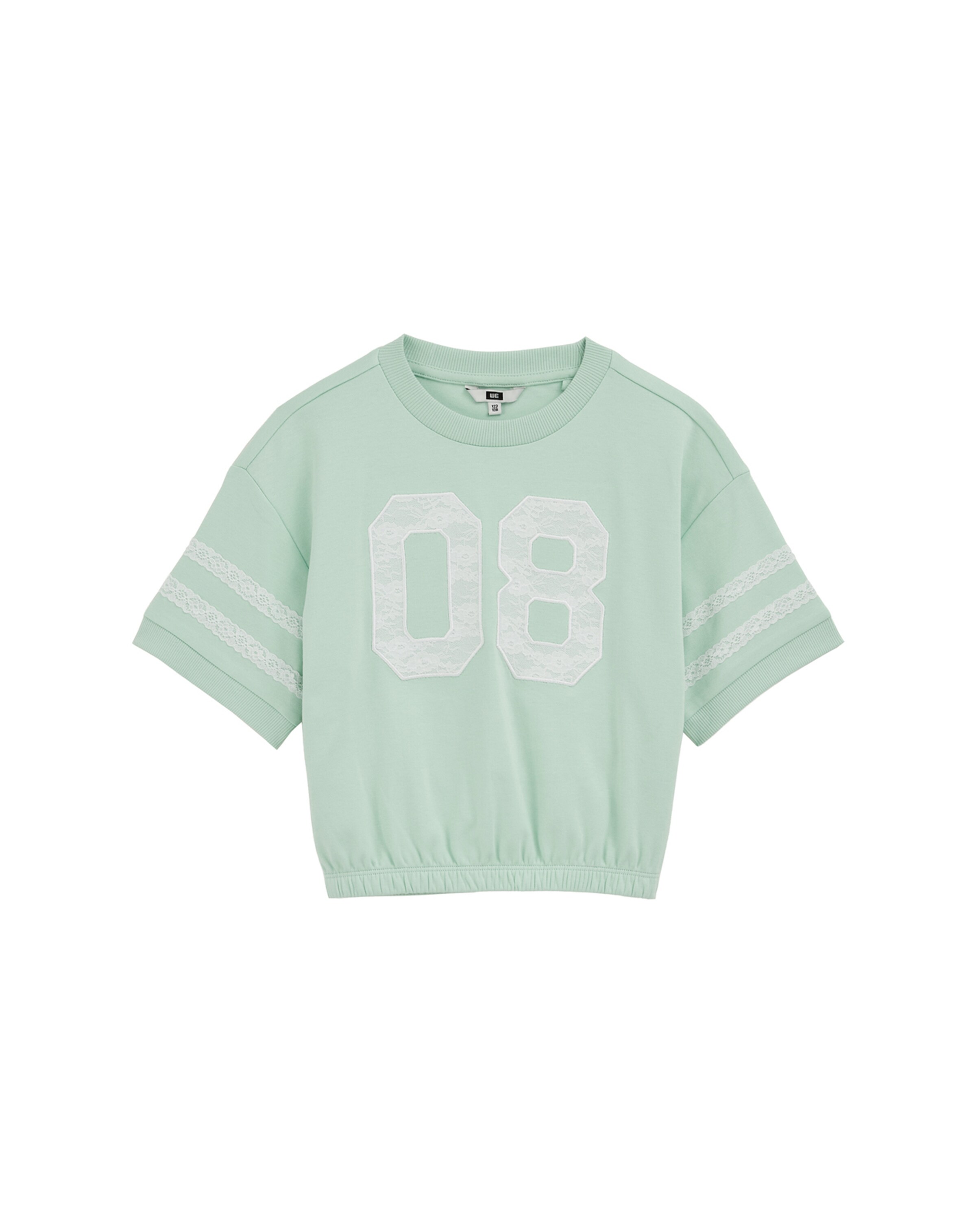 WE Fashion Тениска в зелено: отпред