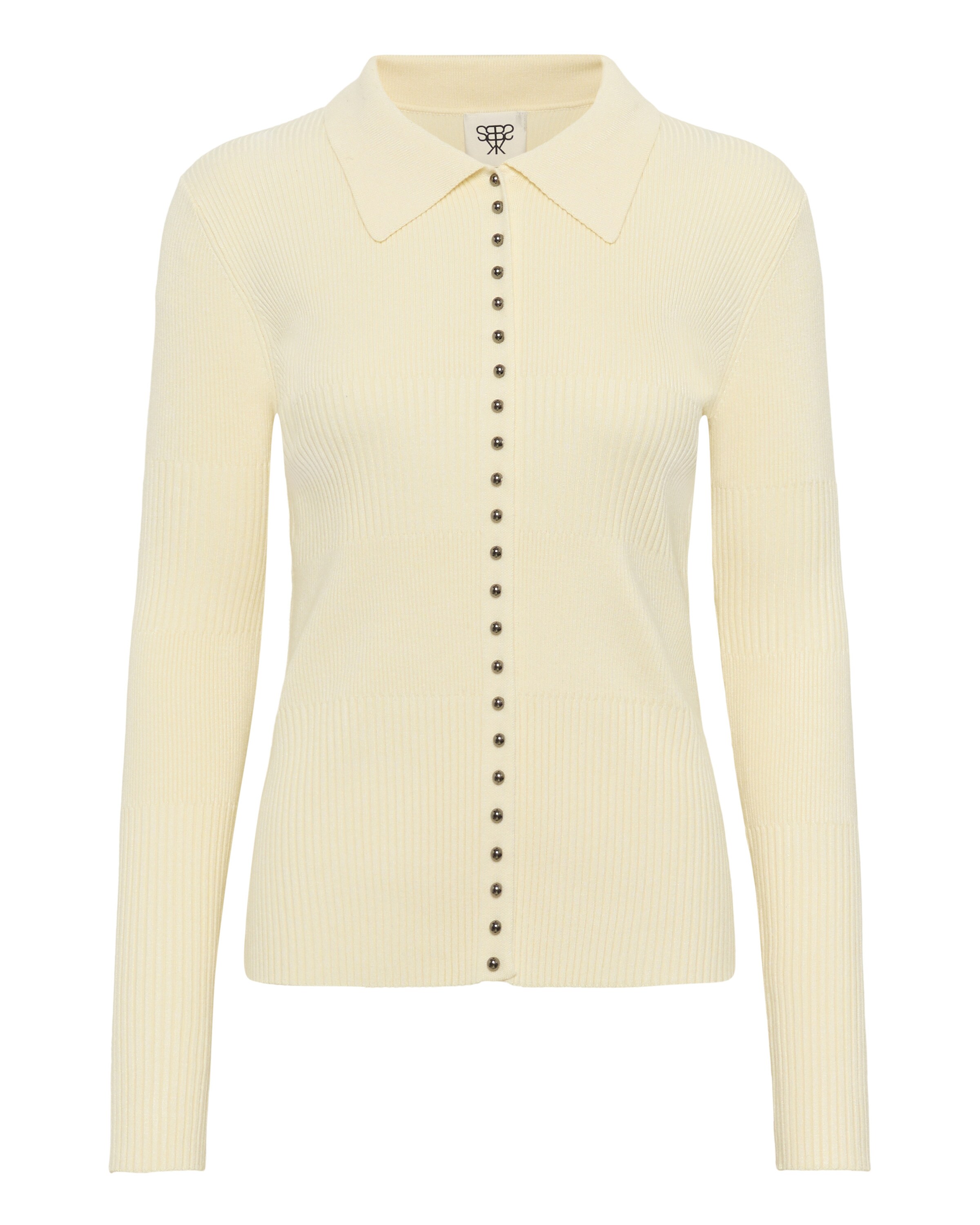 KAREN BY SIMONSEN Gebreid vest 'KBStine' in Beige: voorkant