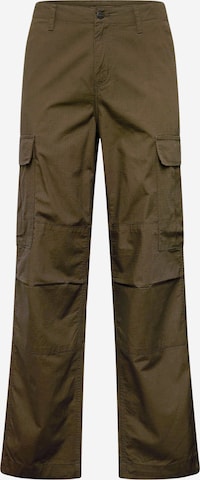 Carhartt WIP tavaline Klapptaskutega püksid, värv roheline: eest vaates