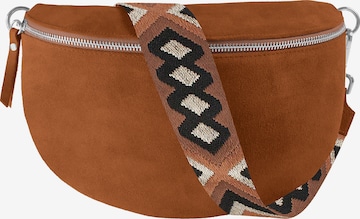 lePelou Gürteltasche 'ONDA large' in Braun: Vorderseite