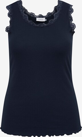 Fransa Curve Top in Blauw: voorkant