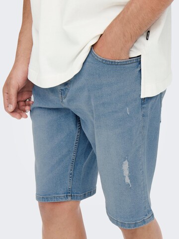 Only & Sons Regular Shorts 'Avi' in Blau