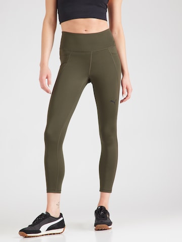 PUMA Skinny Παντελόνι φόρμας 'TAD ESSENTIAL' σε πράσινο: μπροστά