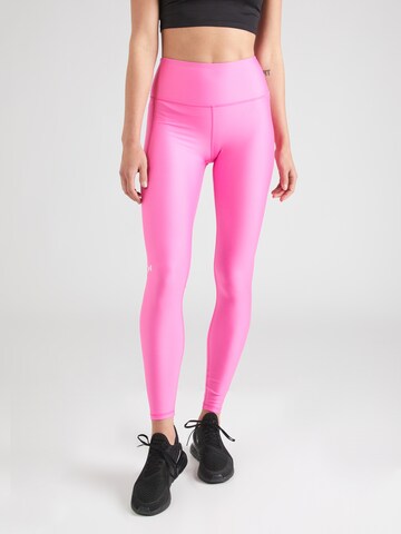 Skinny Pantalon de sport 'Evolved' UNDER ARMOUR en rose : devant