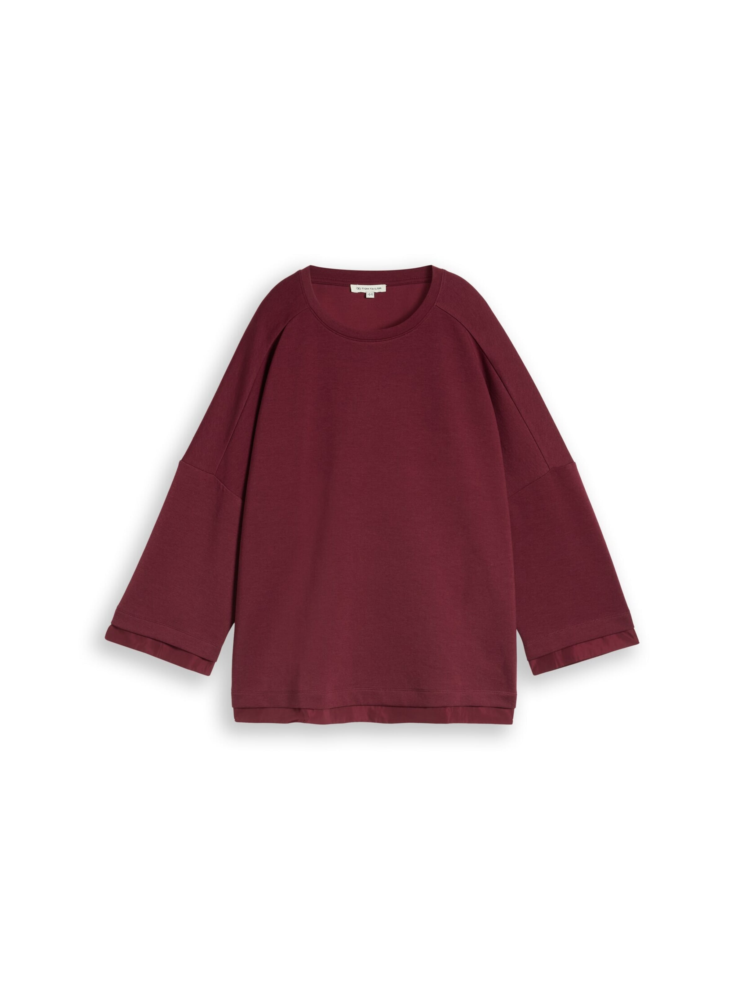 Tom Tailor Women + Sweatshirt in XXXL in de kleur Bordeaux, Productweergave