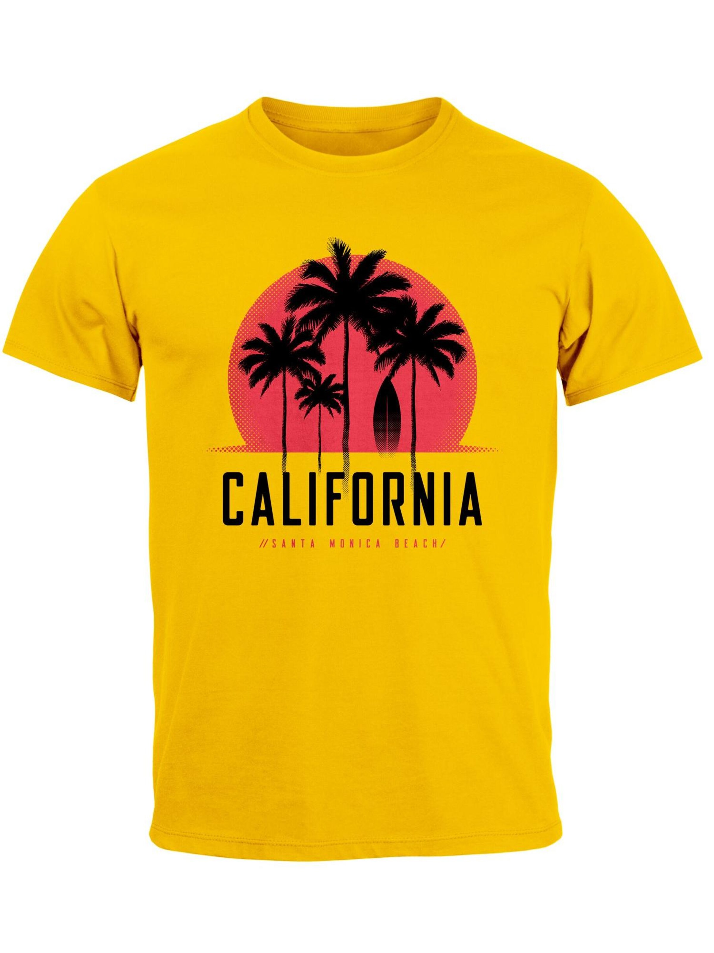 Neverless Shirt 'California' in Yellow