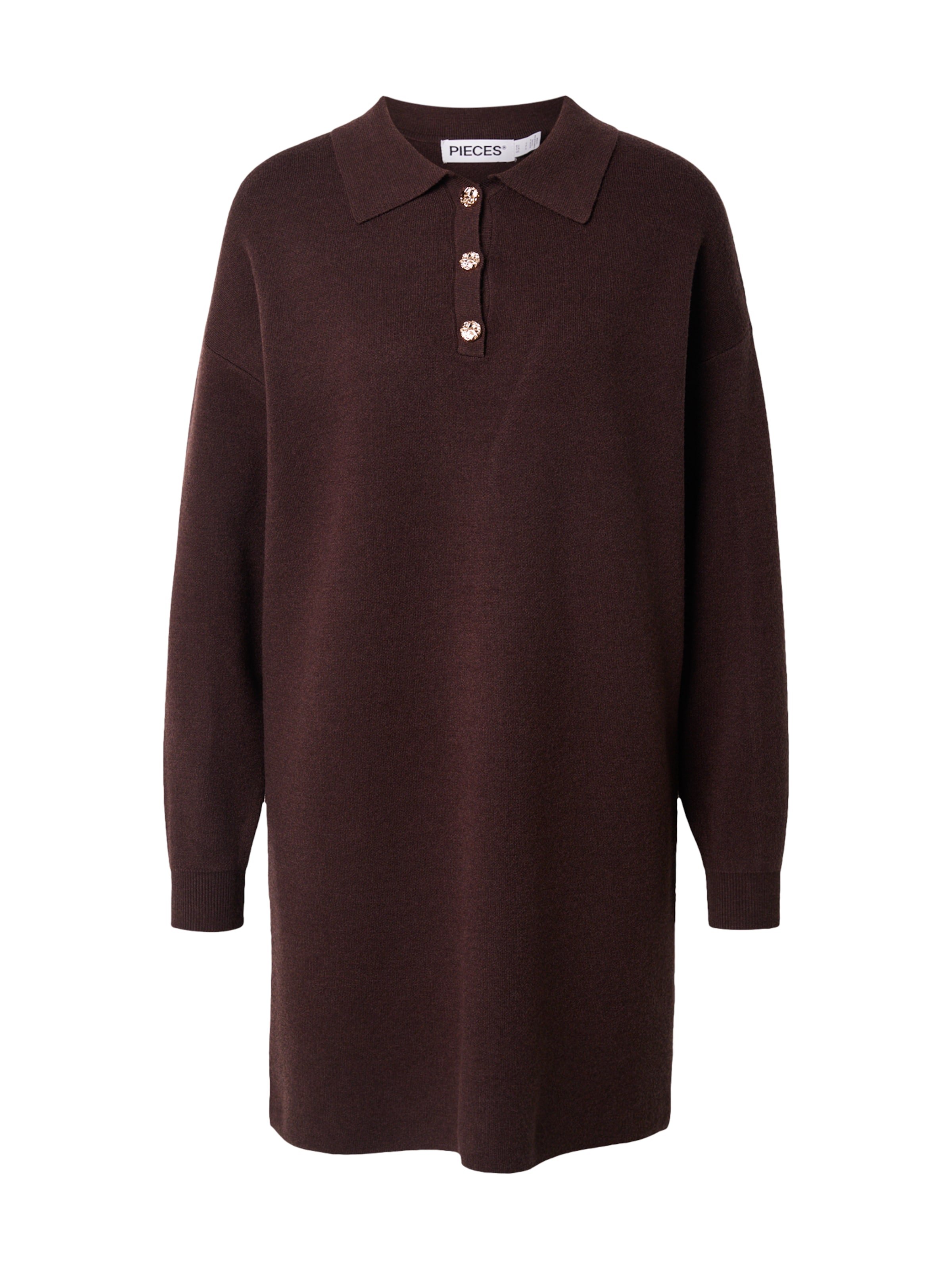 PIECES Knitted dress 'PCJASSY' in Brown: front