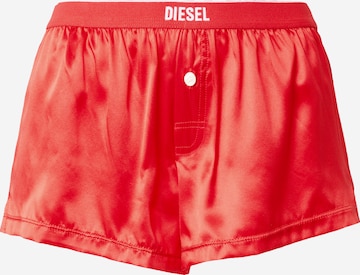DIESEL - Pijama de pantalón corto en rojo: frente