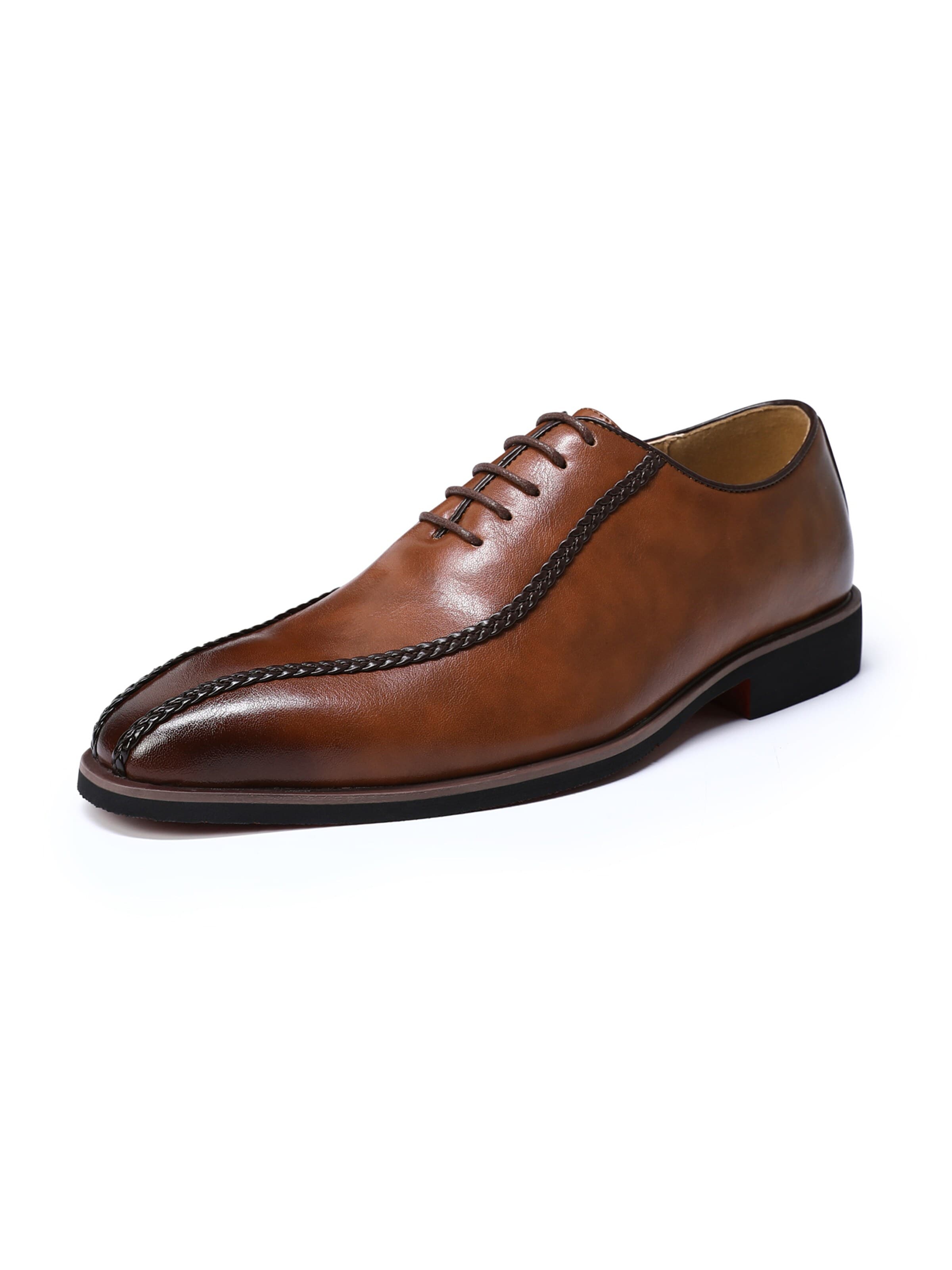 ALLTHEMEN Lace-Up Shoes 'Morgenlicht' in Brown: front