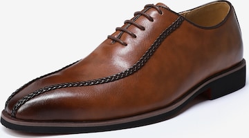 ALLTHEMEN Lace-Up Shoes 'Morgenlicht' in Brown: front