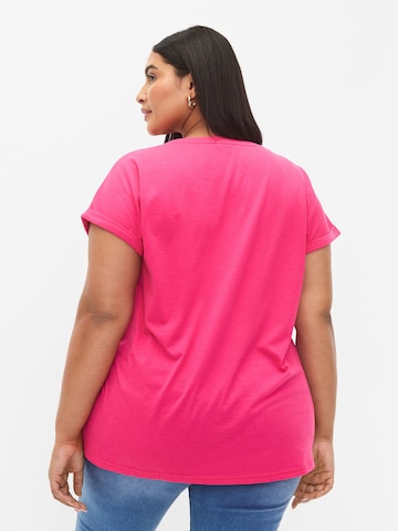 Zizzi T-Shirt 'KATJA' in Pink