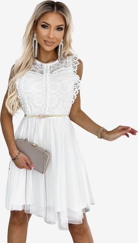 Numoco Summer Dress 'Minikleid Greta' in White: front