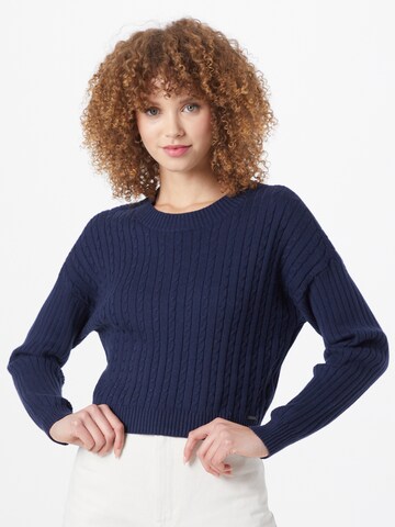 HOLLISTER Sweter w kolorze niebieski: przód