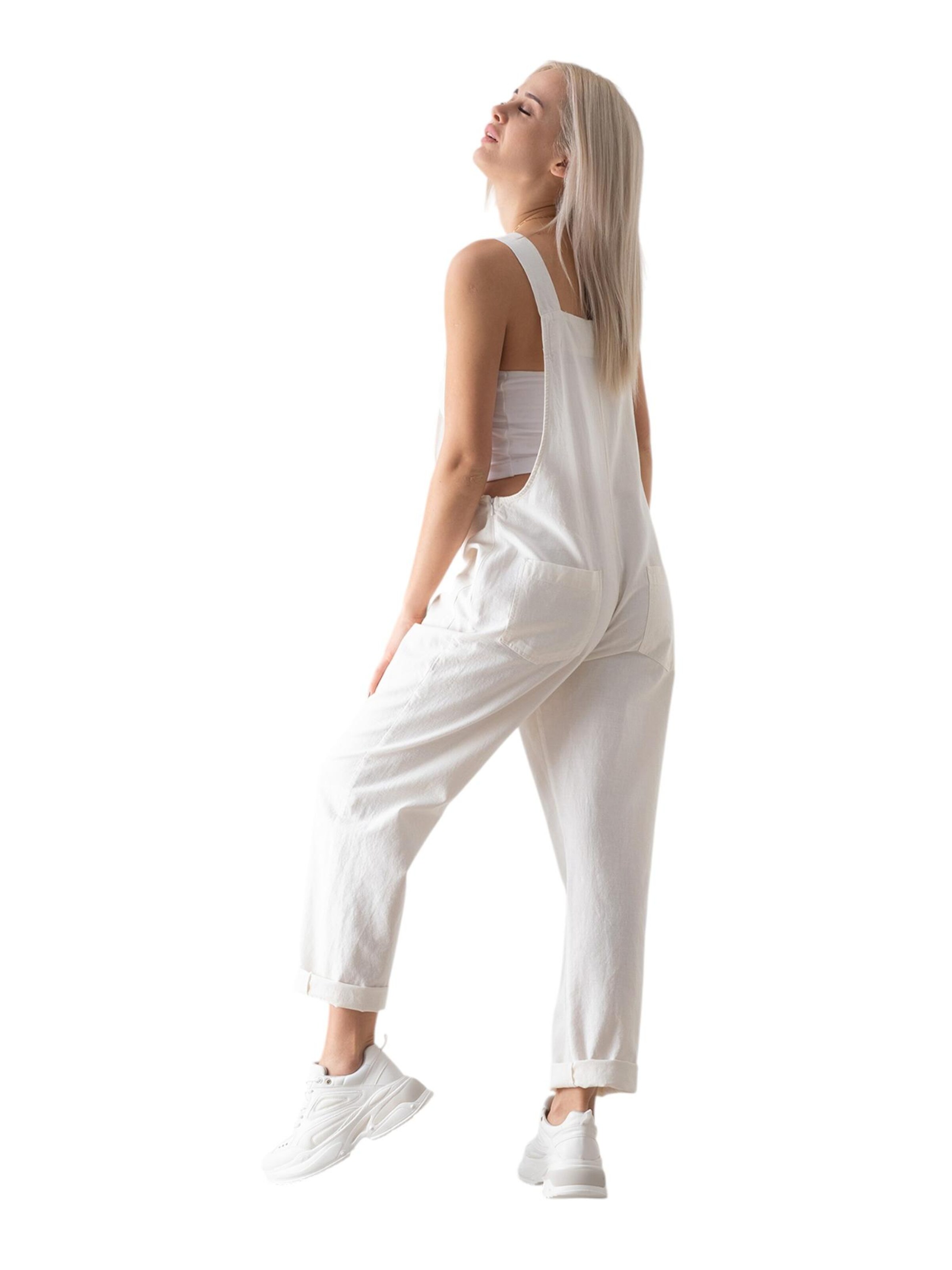 Loosefit Salopette 'Roa' WENOR en blanc