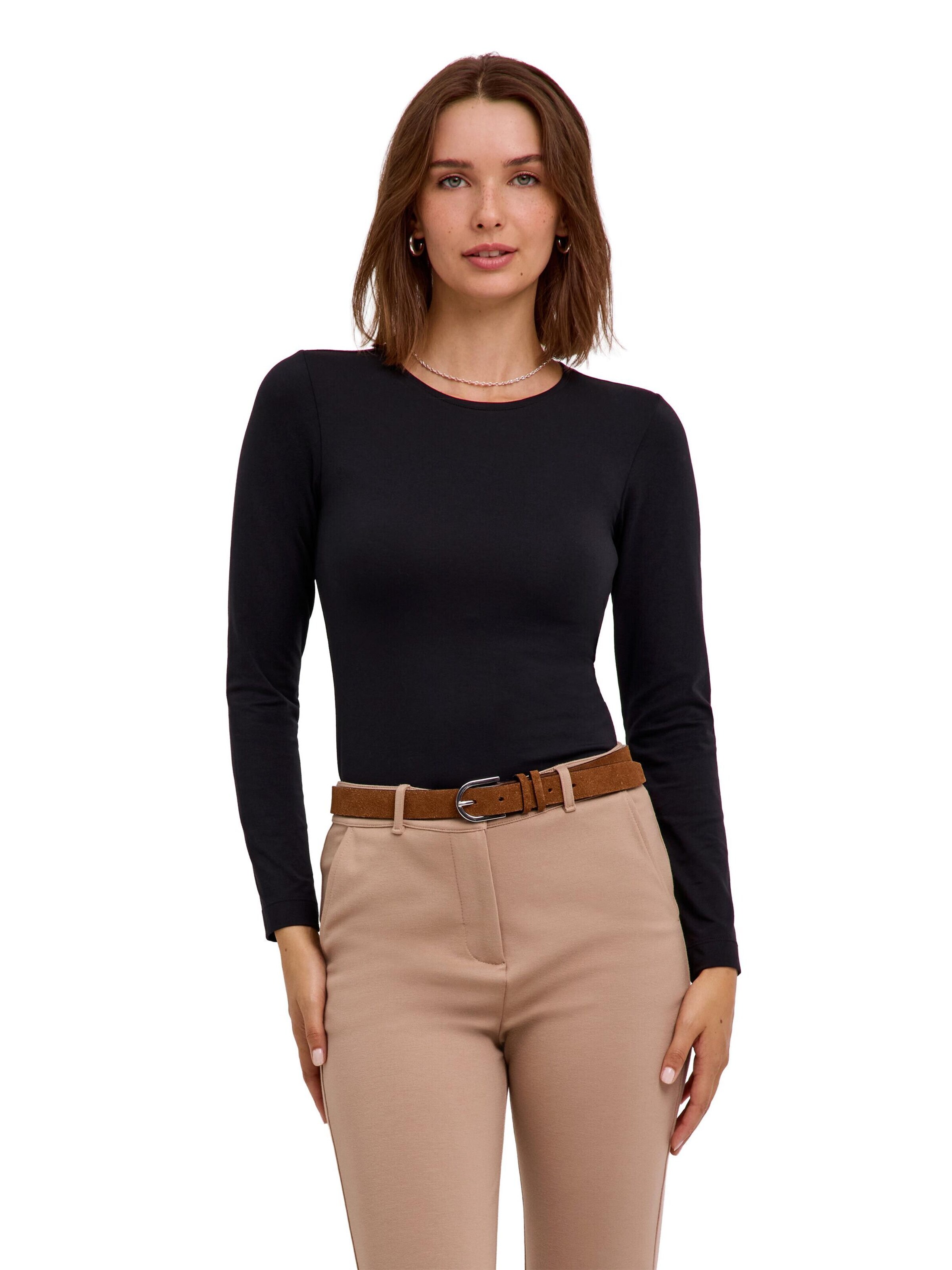 FALKE Shirt 'Cotton Stretch' in XS/Slim in Black, Item view