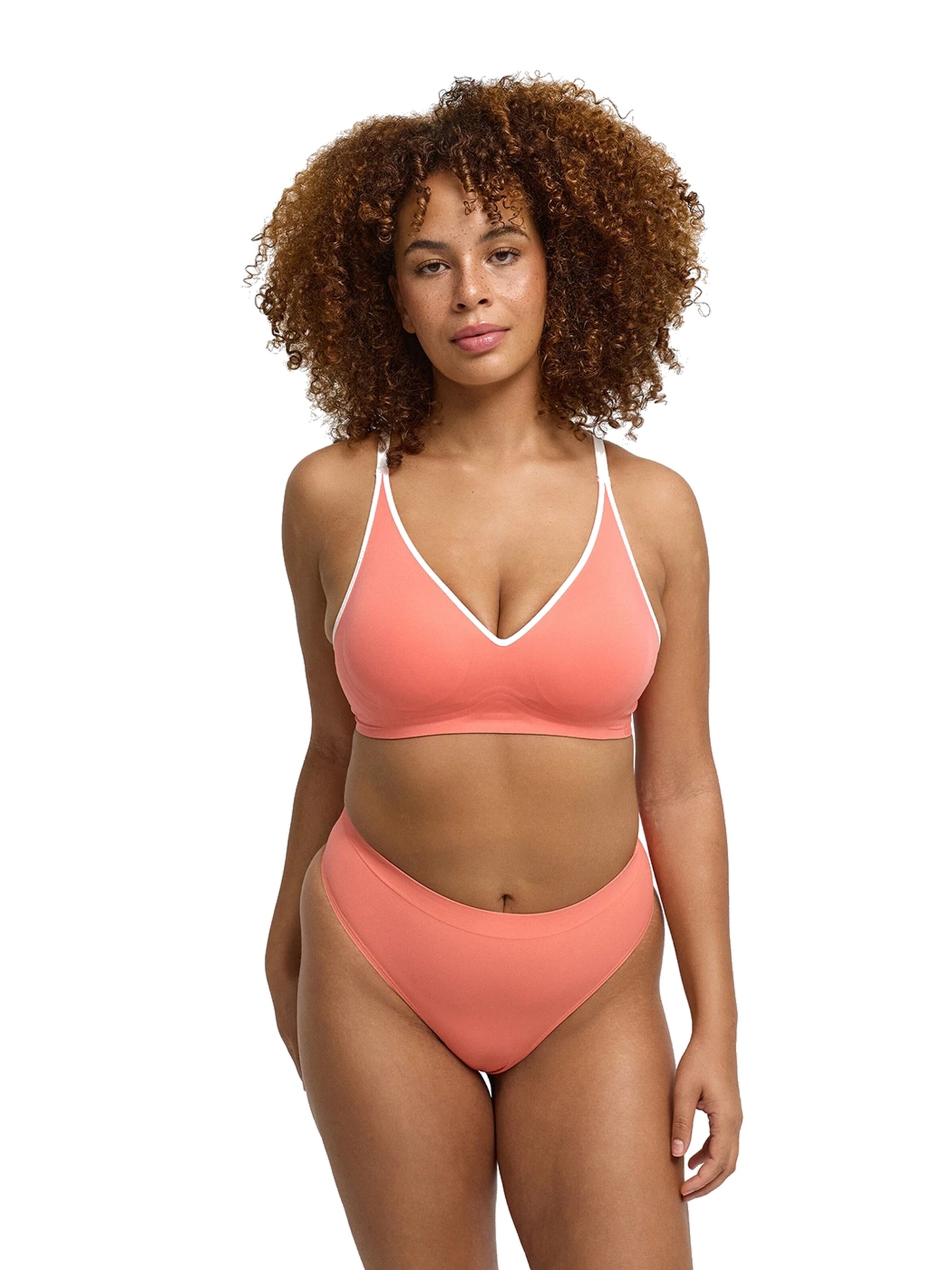 cfab (formerly creamy fabrics) - Push-up Sujetador 'Lined Comfort Push-Up BH' en naranja: frente