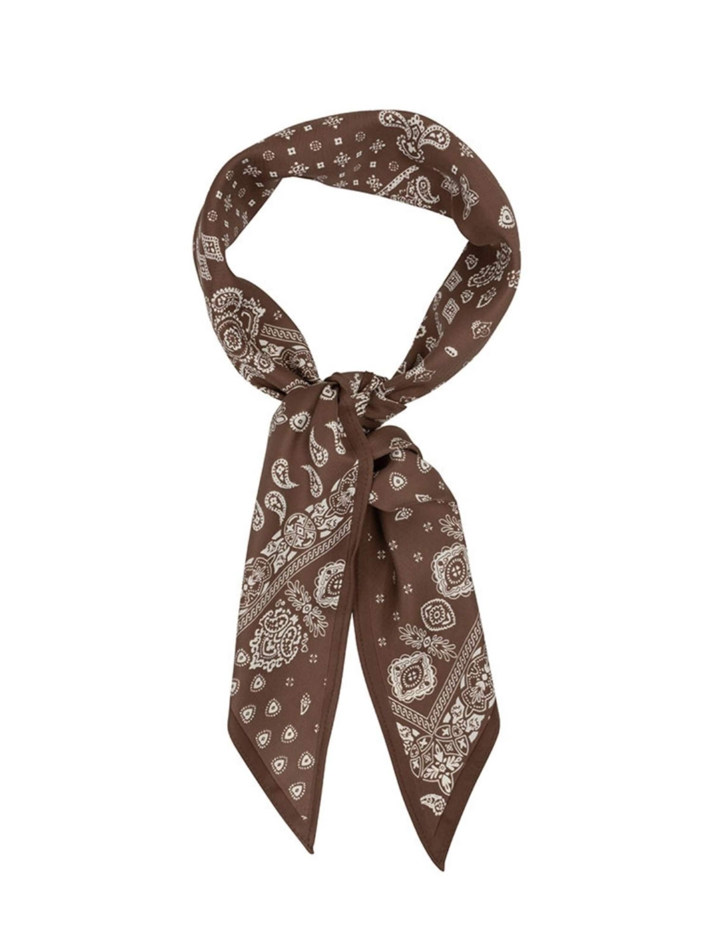 Écharpe tube 'Brown Bandana Scarf' Club Manhattan en marron : devant