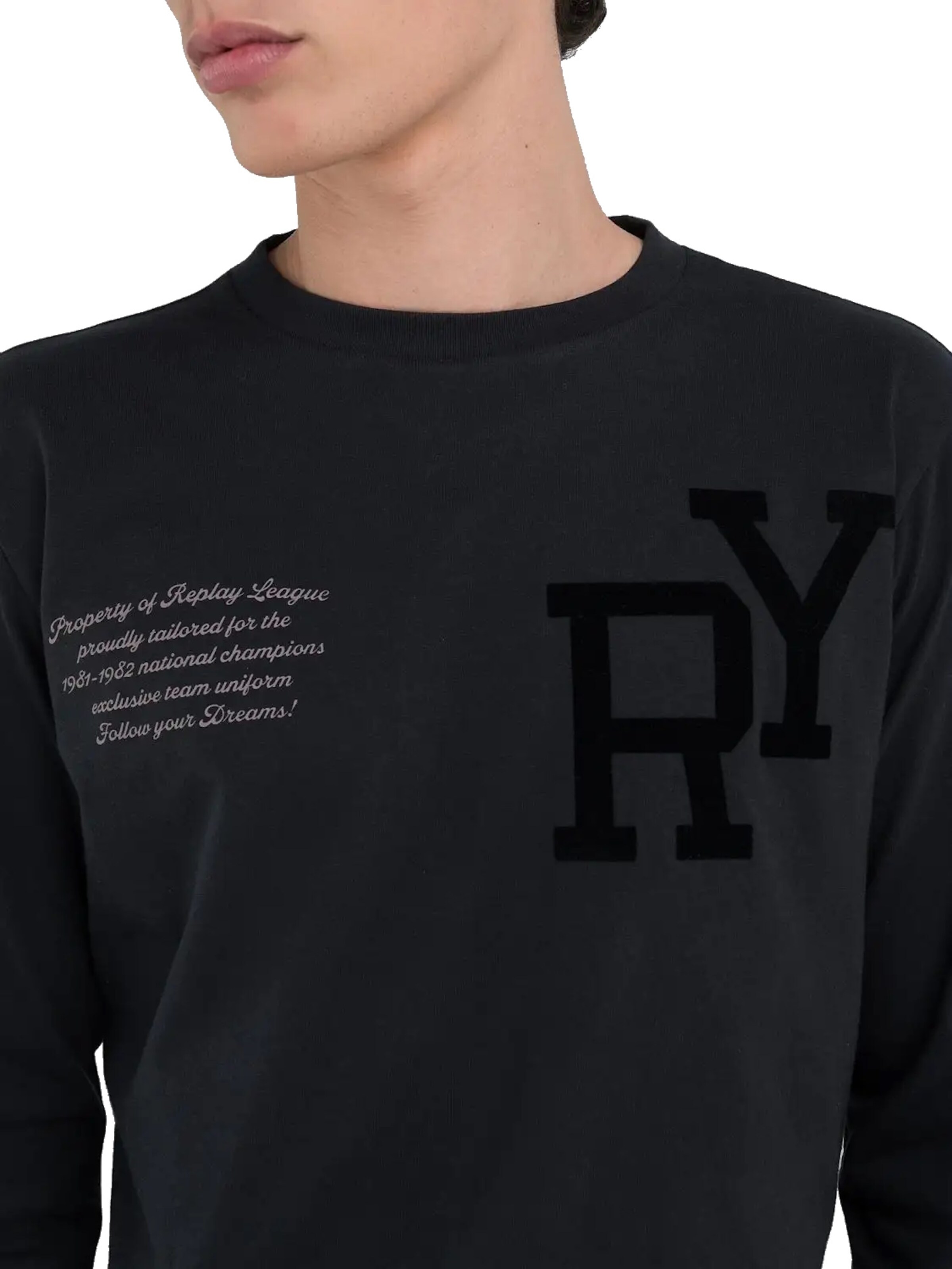 REPLAY Shirt in Schwarz