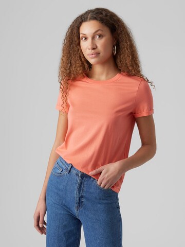 VERO MODA - Camiseta en naranja: frente