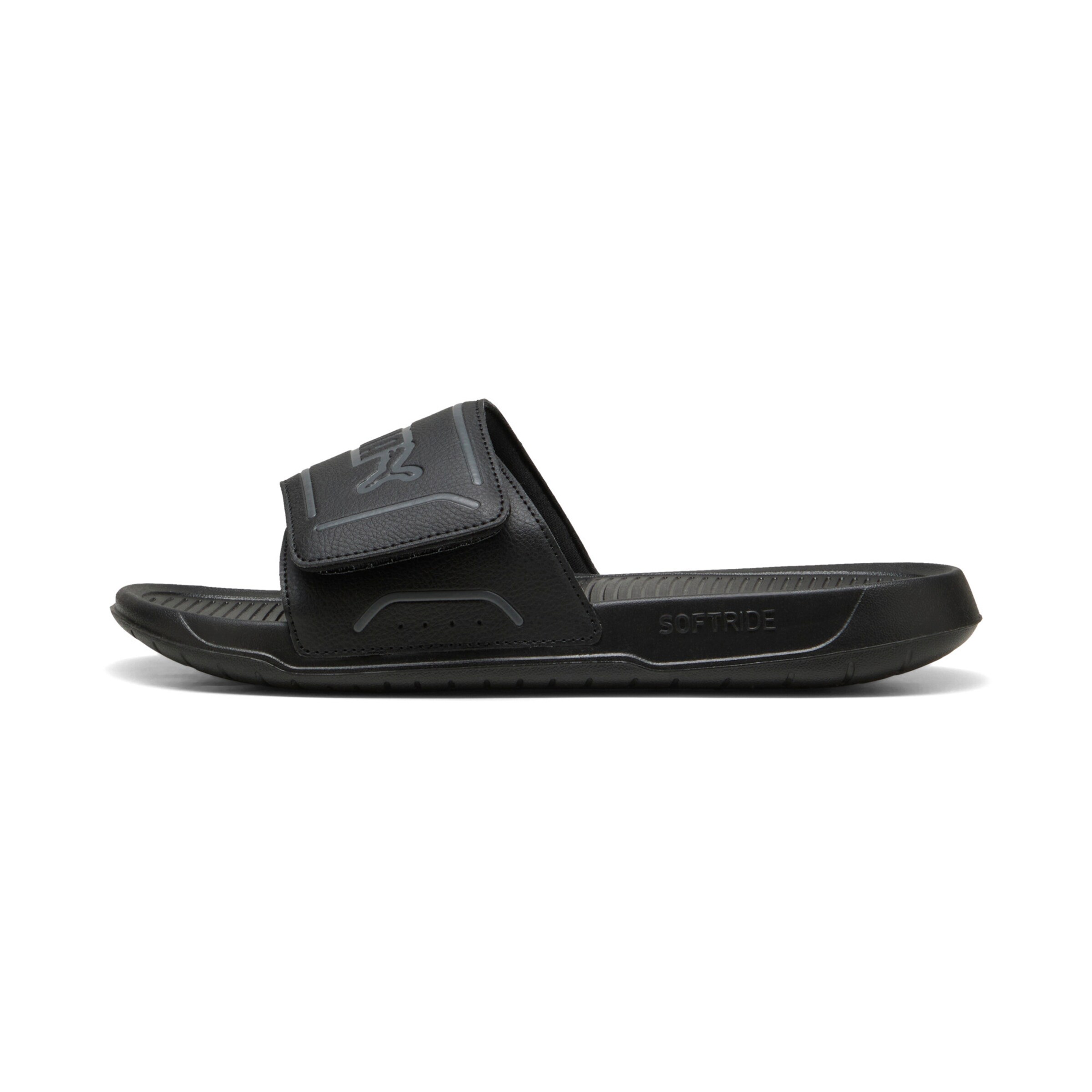 PUMA Beach & Pool Shoes in Black: front