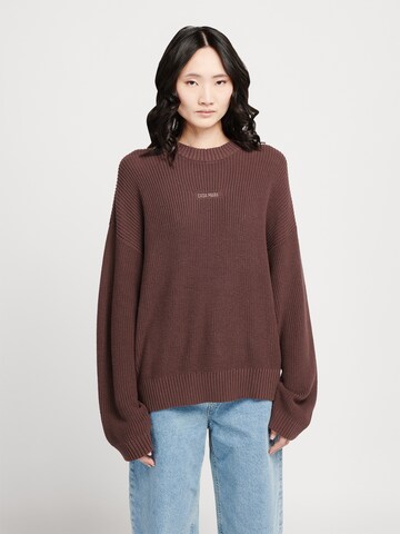 Casa Mara Sweatshirt 'Big Knit' in Brown: front