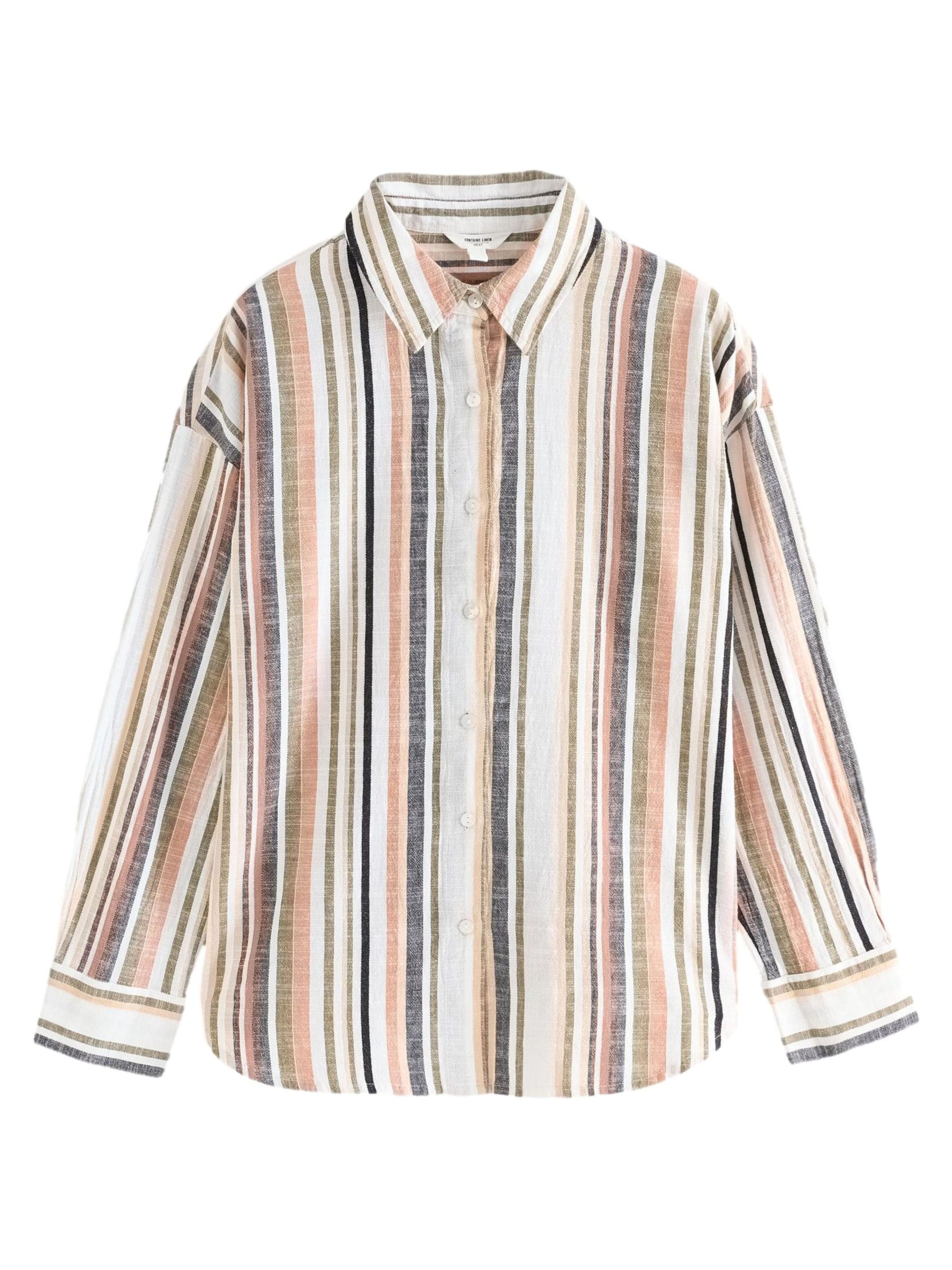 Next Blūze, krāsa - olīvzaļš / aprikožu / melns / balts, Preces skats