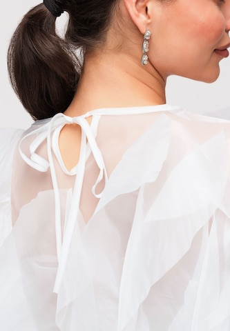 Ombre Blouse in White