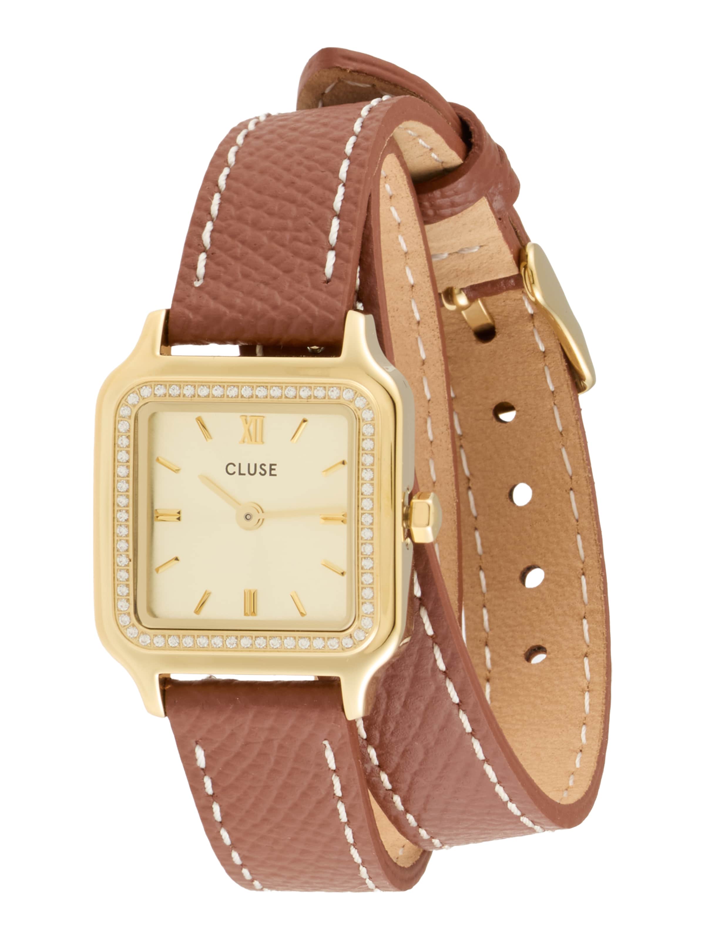 CLUSE Analoogkell, värv pruun: eest vaates