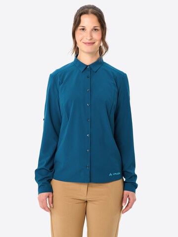 VAUDE Multifunctionele blouse 'Rosemoor' in Blauw: voorkant