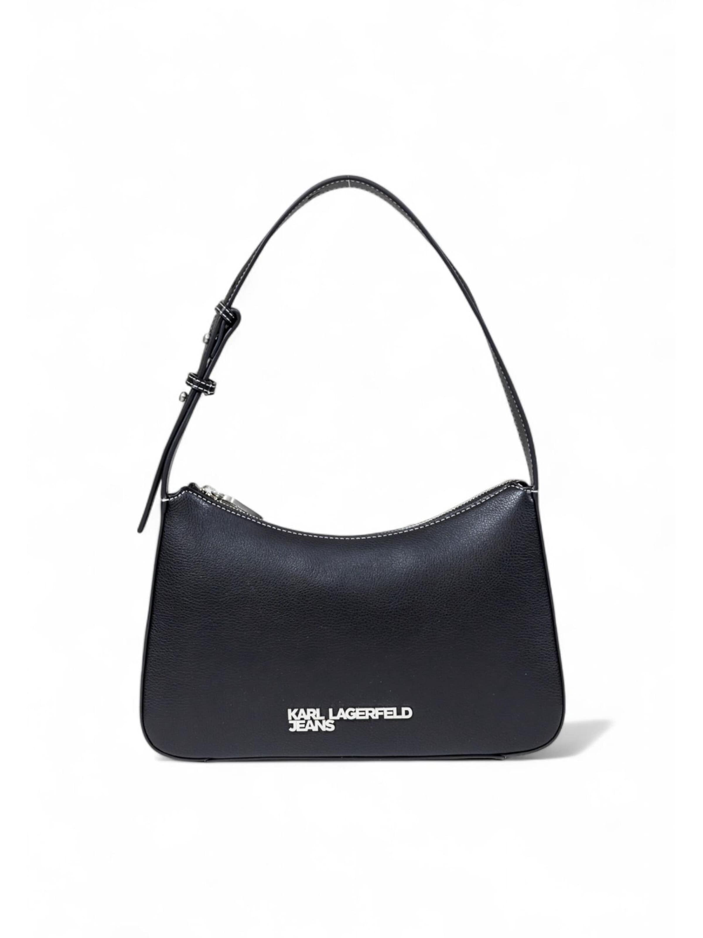KARL LAGERFELD JEANS - Bolso de hombro 'KLJ METAL LOGO SHOULDER BAG A3W30009' en negro: frente