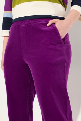 Ulla Popken Regular Trousers in Purple