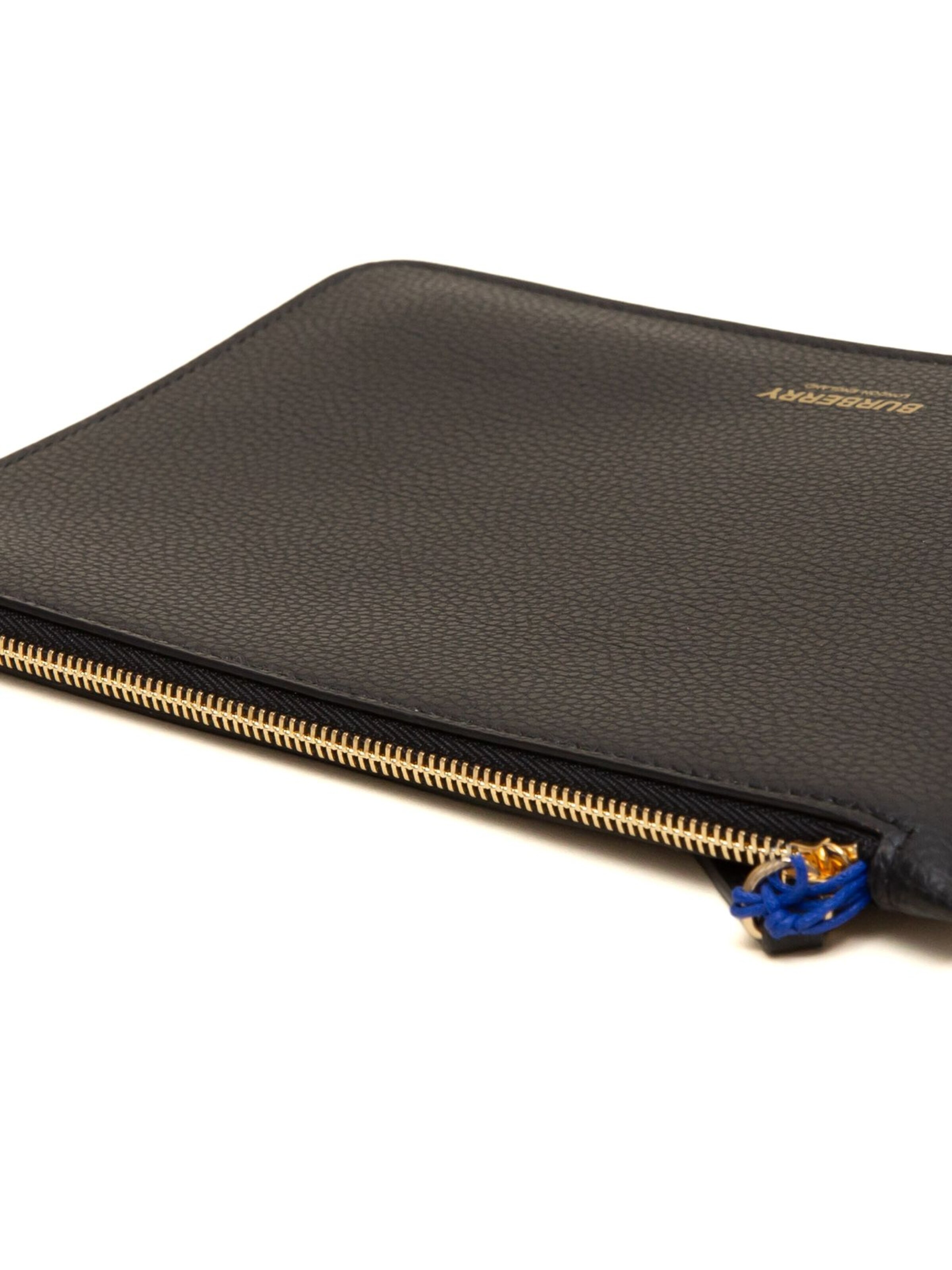 BURBERRY Handtasche 'Leather Zip Pouch 23x0.5x15 cm'‌‌‌‌‌‌‌‌‌ in Schwarz