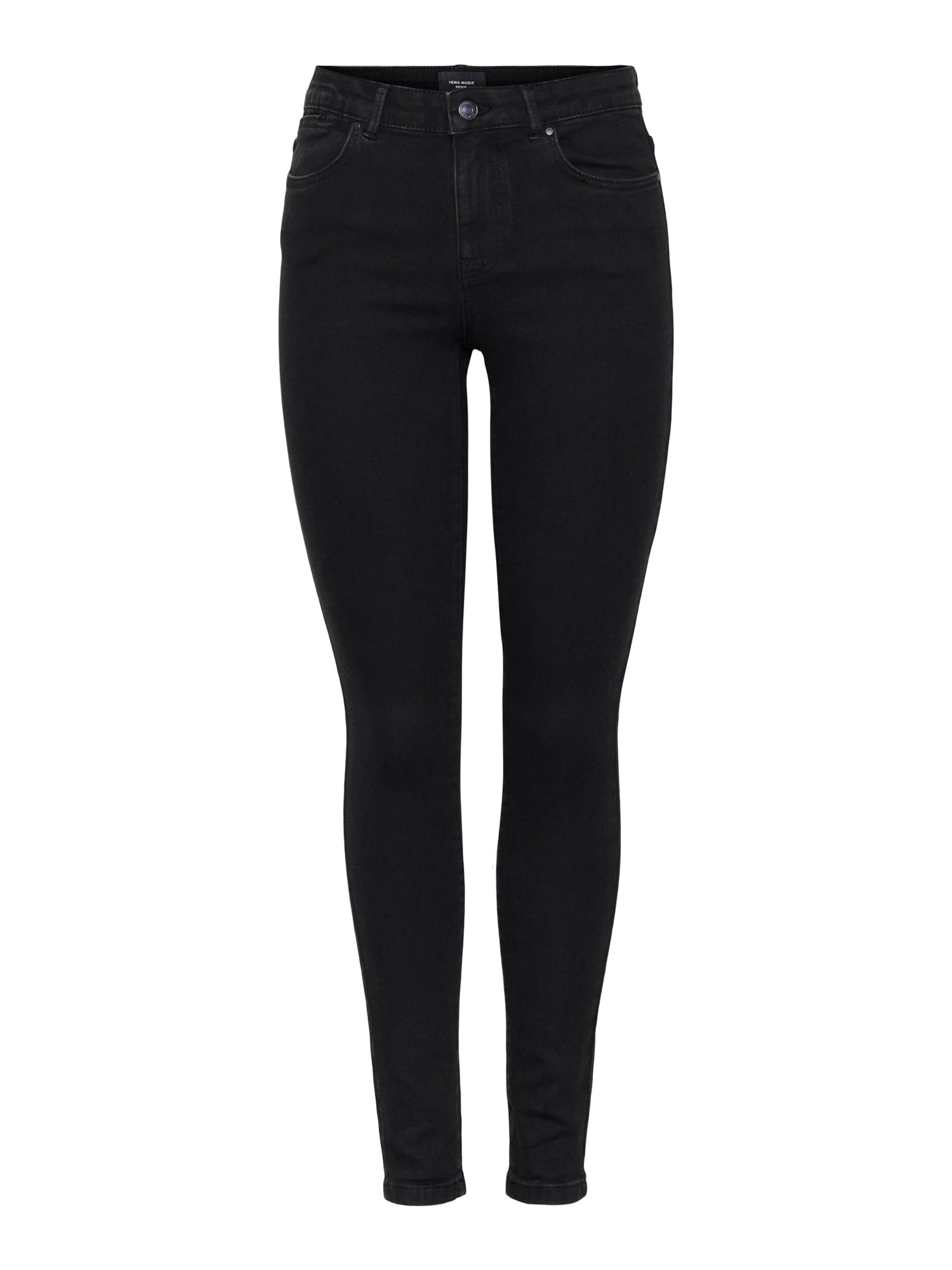 Slimfit Jeans 'JUNE' di VERO MODA in nero: frontale