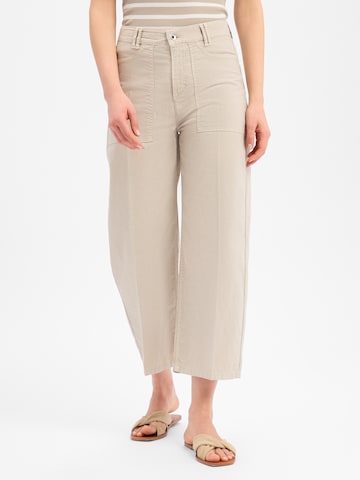 Wide Leg Pantalon à plis 'Derive' DRYKORN en beige : devant