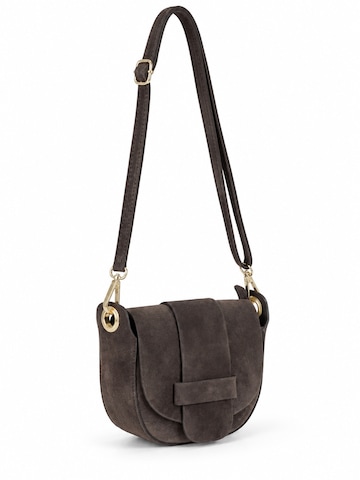 COLLEZIONE ALESSANDRO Crossbody Bag 'Sella' in Brown: front